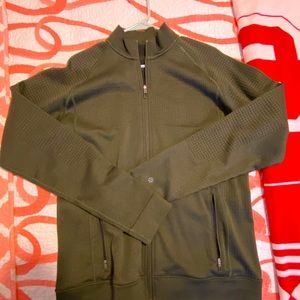 Mens Large Lululemon Olive green Full Zip thermal sweater